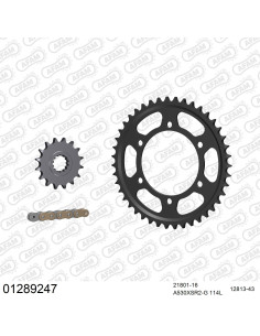 Kit chaine moto 16x43 530 AFAM - Couronne acier - Type de chaine au choix - Yamaha YZF 1000 R1 1998-2003