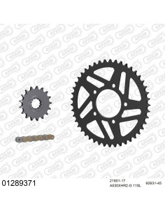 Kit chaine moto 17x45 530 AFAM - Couronne acier - Type de chaine au choix - Yamaha YZF 1000 R1 SP 2006
