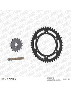 Kit chaine moto 16x43 530 AFAM - Couronne acier - Type de chaine au choix - Yamaha YZF 750 R 1993-1998