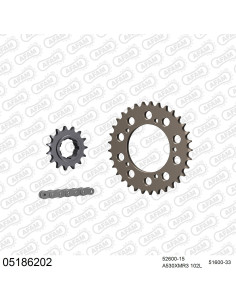 Kit chaine moto 15x33 530 AFAM - Couronne alu - Type de chaine au choix - Ducati 900 Replica 1979