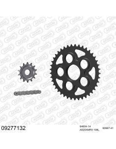Kit chaine moto 14x41 520 AFAM - Couronne acier - Type de chaine au choix - MV Agusta 750 Brutale S 2003-2005