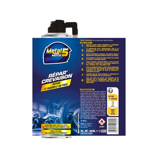 METAL 5 - Bombe Crevaison  - 400ml