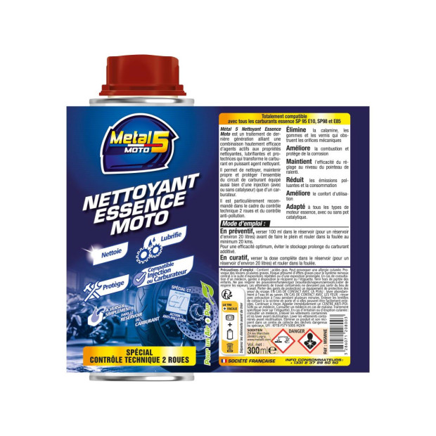 METAL 5 - Nettoyant essence moto  - 300ml