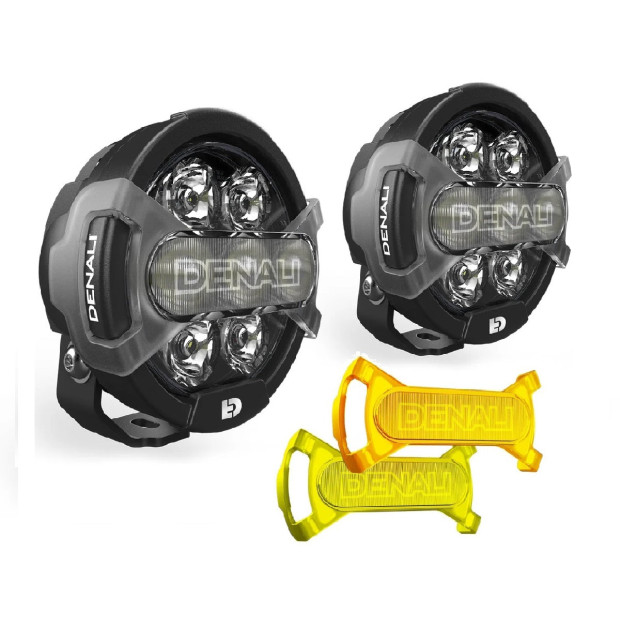 Pack feux additionnels led DENALI D7 Pro CANsmart supports pare-carter HARLEY DAVIDSON