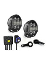 Pack feux additionnels led DENALI D7 PRO avec contrôleur DialDim et supports pare-carter universel