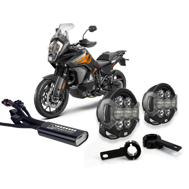 Pack feux additionnels led DENALI D7 Pro CANsmart supports pare-carter KTM 1290 Super Adventure R/S - Super Duke
