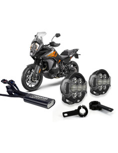 Pack feux additionnels led DENALI D7 Pro CANsmart supports pare-carter KTM 1290 Super Adventure R/S - Super Duke