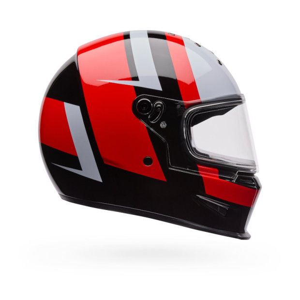 Casque intégral Bell Eliminator Sidetrack - Rouge Noir