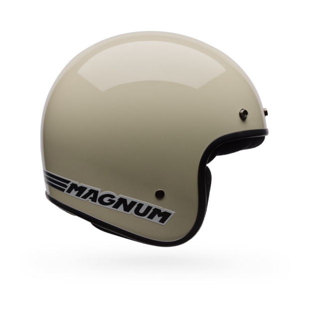 Casque jet Bell Magnum Solid - Vintage Blanc