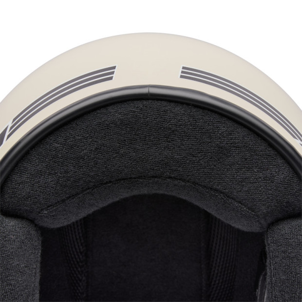 Casque jet Bell Magnum Solid - Vintage Blanc