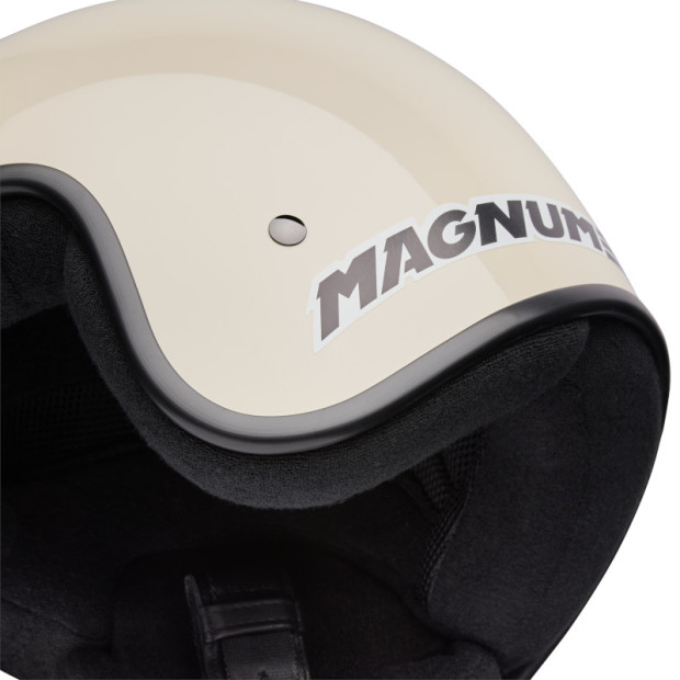 Casque jet Bell Magnum Solid - Vintage Blanc