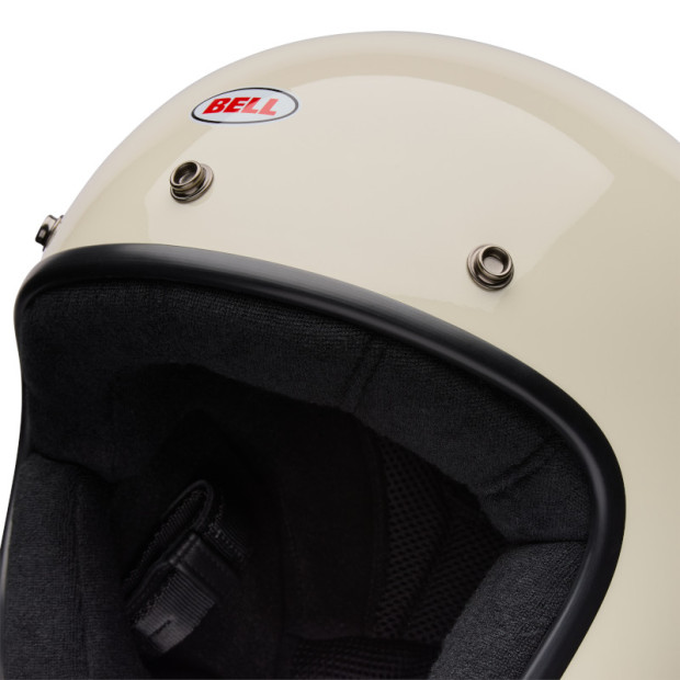 Casque jet Bell Magnum Solid - Vintage Blanc