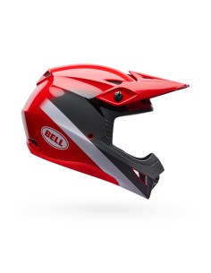 Casque cross Bell MX-10 Mips Aviator - Rouge Noir 2