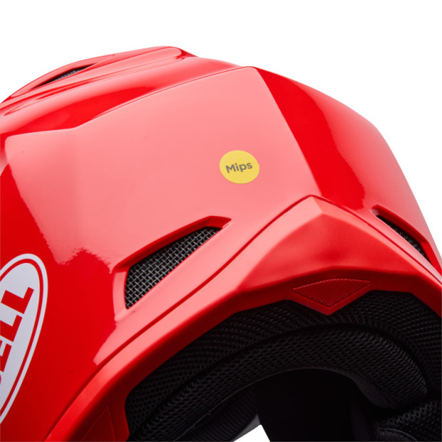 Casque cross Enfant Bell MX-10 Mips Aviator - Rouge Noir
