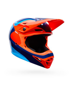 Casque cross Enfant Bell MX-10 Mips Wave - Orange Bleu