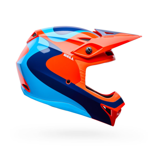 Casque cross Enfant Bell MX-10 Mips Wave - Orange Bleu