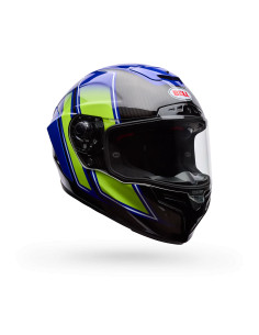 Casque intégral Bell Racestar DLX Flex Grid - Bleu Jaune