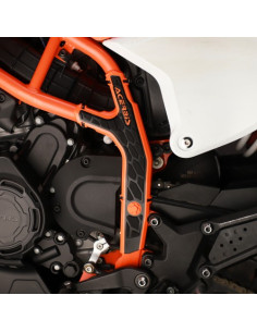 ACERBIS - Protection de cadre XGRIP - Noir Orange -  KTM 390 Adventure 2025-2026 2