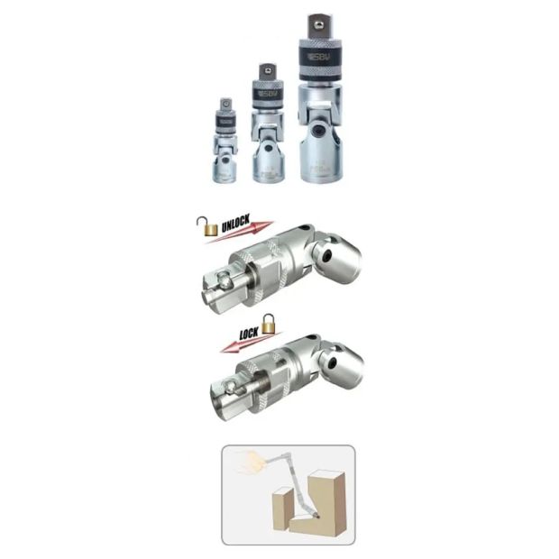 Jeu-de-3-cardans-1/4-3/8-1/2-SBV-TOOLS