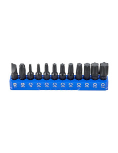 Jeu de 12 embouts Torx/Étoile 1/4 SBV Tools - Longueur 25 mm
