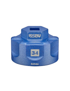 Douille aluminium 3/8 - 34 mm - 6 pans SBV Tools