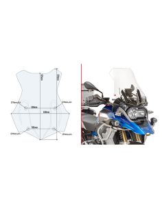Bulle moto Givi 5124DT incolore pour BMW R 1200 GS 2013-2024