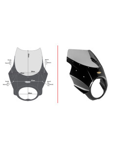 Bulle moto Givi teinte noir clair pour BMW R NINE T 2014-2016