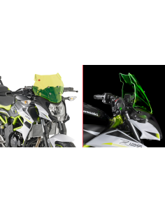 Bulle moto Givi verte fluo pour KAWASAKI Z 125 2019-2021