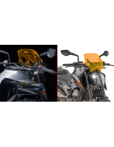 Bulle moto Givi orange fluo pour KTM 790 Duke 2018-2020