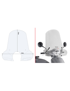 Bulle moto Givi 7062A incolore pour SYM Fiddle 125 Euro 5 2020