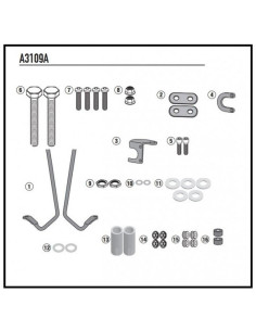 Fixations de bulle Givi A3109A pour Suzuki Address 110 2015-2021