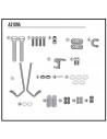 Fixations de bulle Givi A3109A pour Suzuki Address 110 2015-2021
