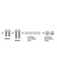 Fixations de bulle Givi D6114KIT pour Kymco Agility 300-350 R16 2019-2025