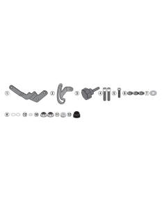 Fixations de bulle Givi D5131KIT pour BMW R 1250 GS Adventure 2019-2024