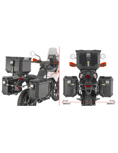 Supports de valises latérales Givi PLO7718CAM Monokey CAM-SIDE pour KTM 390 Adventure X 390 Adventure R 2025-2026