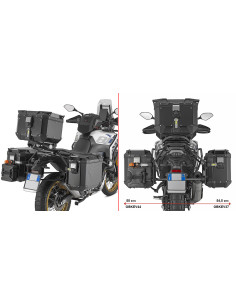 Supports de valises latérales Givi PLO9264CAM Monokey CAM-SIDE pour Voge Valico 800 Rally