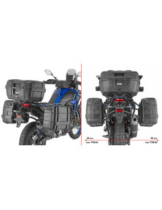 Supports de valises latérales Givi PLO2174MK Monokey pour Yamaha Tenere 700 World Raid / Yamaha Tenere 700 Rally 2025-2026