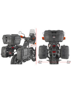 Supports de valises latérales Givi PLO7718MK Monokey pour KTM 390 Adventure X 390 Adventure R 2025-2026