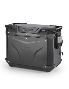 Valise latérale moto 44 L Givi OBKEV44BL Monokey Trekker Outback EVO gauche - Aluminium naturel