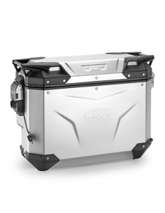 Valise latérale moto 33 L Givi OBKEVS33AAR Monokey Trekker Outback EVO droite - Aluminium anodisé