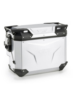 Valise latérale moto 40 L Givi OBKEVS40AAR Monokey Trekker Outback EVO droite - Aluminium anodisé