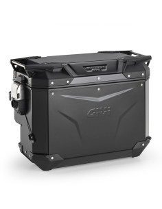 Valise latérale moto 40 L Givi OBKEVS40BR Monokey Trekker Outback EVO droite - Aluminium naturel