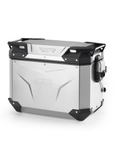 Valise latérale moto 44 L Givi OBKEV44AL Trekker Outback EVO gauche - Aluminium naturel
