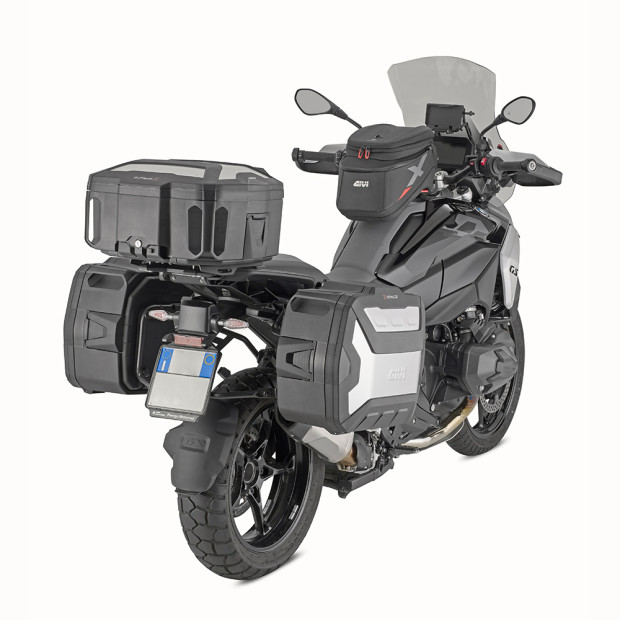Top case - Valise latérale extensible Givi Monokey  XSPACE XP01AAA  27 à 36 Litres - Gris