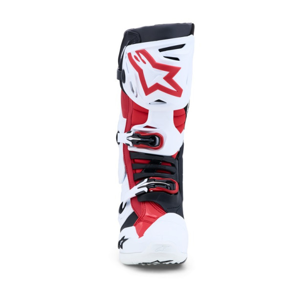 Bottes cross Alpinestars Tech 10 - Blanc Noir Rouge Vif
