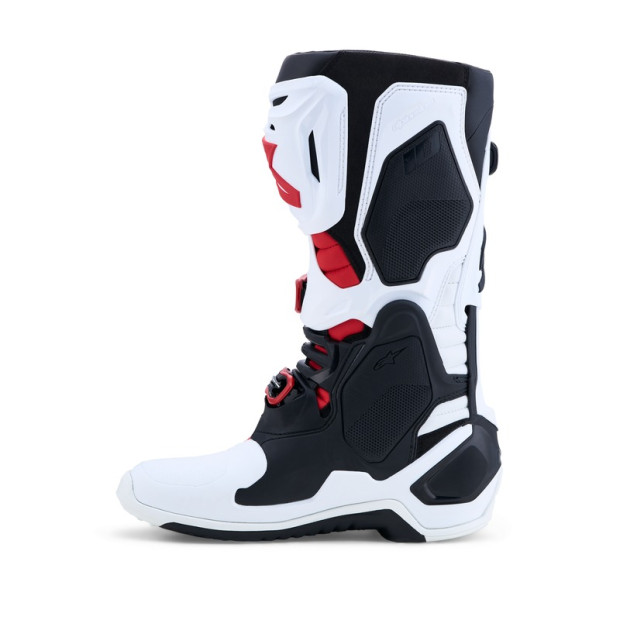 Bottes cross Alpinestars Tech 10 - Blanc Noir Rouge Vif