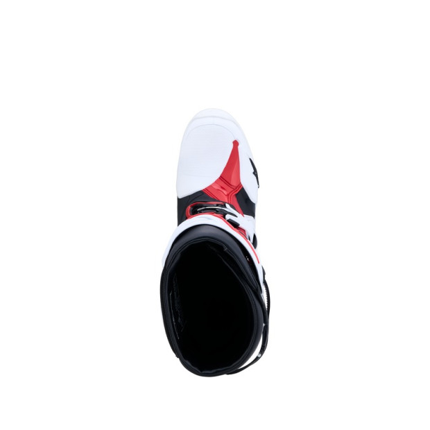 Bottes cross Alpinestars Tech 10 - Blanc Noir Rouge Vif