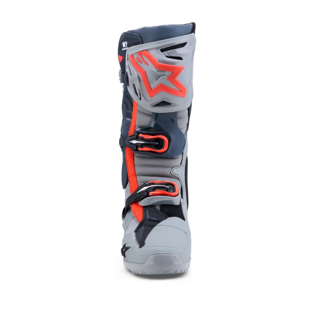 Bottes cross Alpinestars Tech 10 Enduro - Gris Rouge Fluo