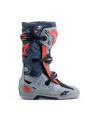 Bottes cross Alpinestars Tech 10 Enduro - Gris Rouge Fluo