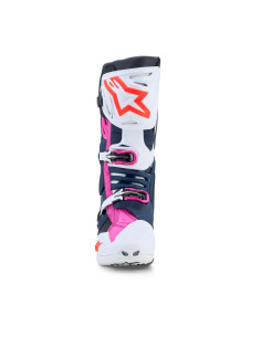 Bottes cross Alpinestars Tech 10 Supervented - Bleu Blanc Fuchsia 2